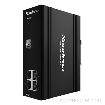 Промышленное управляемое переключатель Ethernet с 1-портом 1000BASE-X 4-порт 100/1000BASE-T